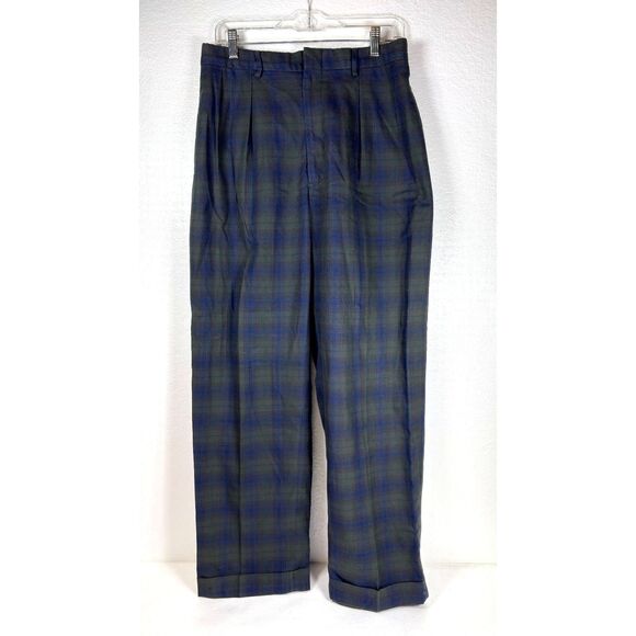 Polo by Ralph Lauren Other - VTG Polo Ralph Lauren Blackwatch Plaid Cinch Waist Pleated Pants Men's 30x30